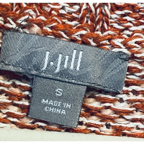 J Jill Cardigan Sweater Womens Small Button Up 3/4 Sleeve Red Linen Silk - Picture 4 of 7